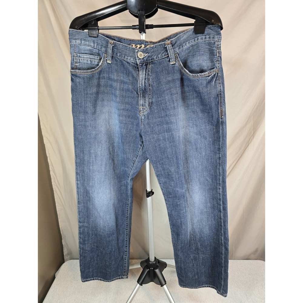 Mavi Jeans Mens 38x30 Blue Matt Relaxed Straight Leg Denim Pants Stretch Turkey